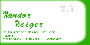 nandor weiger business card